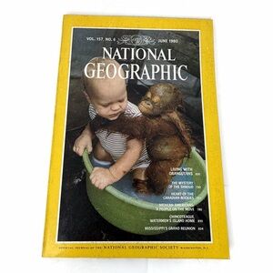 Vintage 1980 National Geographic Orangutan Shroud Canadian Rockies Mississippi